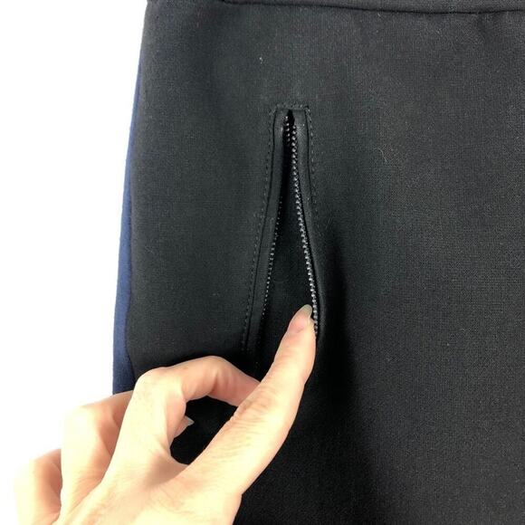 BCBGMaxAzria Gianni Black & Navy Contrast Colorblock Cargo Pants Small - Picture 10 of 15